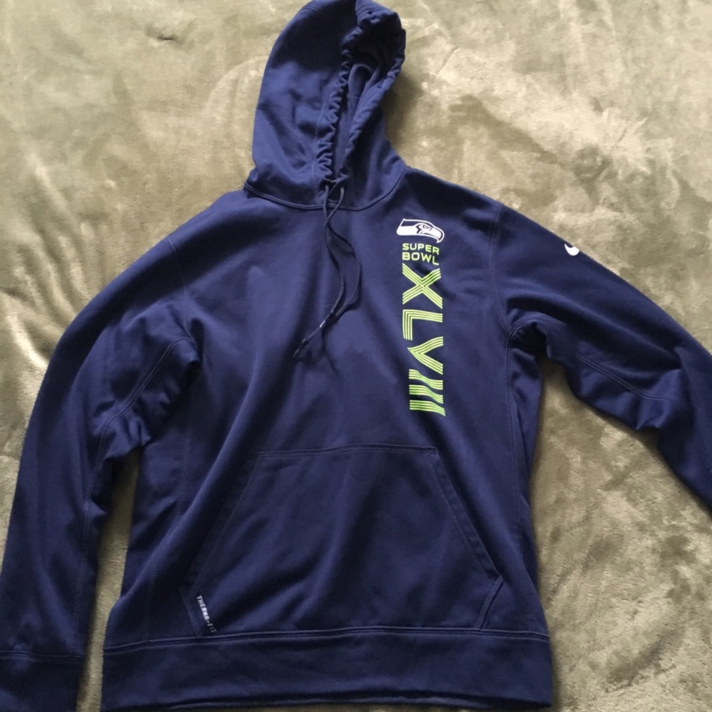 Super Bowl sweatshirt from the Seahawks.